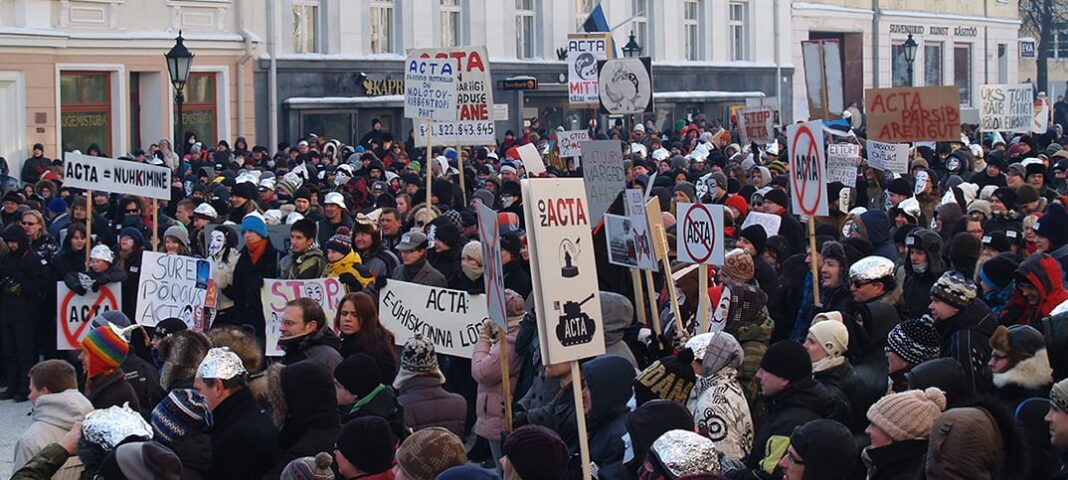 ACTA protest The Anti-Counterfeiting Trade Agreement