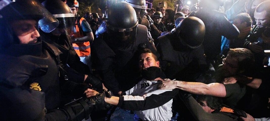 demonstration spanien mötesfriheten