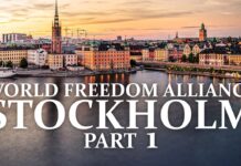 Film om World Freedom Alliance och manifestationen emot coronarestriktioner i Kungsträdgården World Freedom Alliance