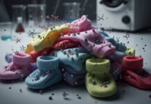 Över 300 giftiga kemikalier, inkluderat läkemedel och bekämpningsmedel har hittats i barnkläder läkemedel och bekämpningsmedel